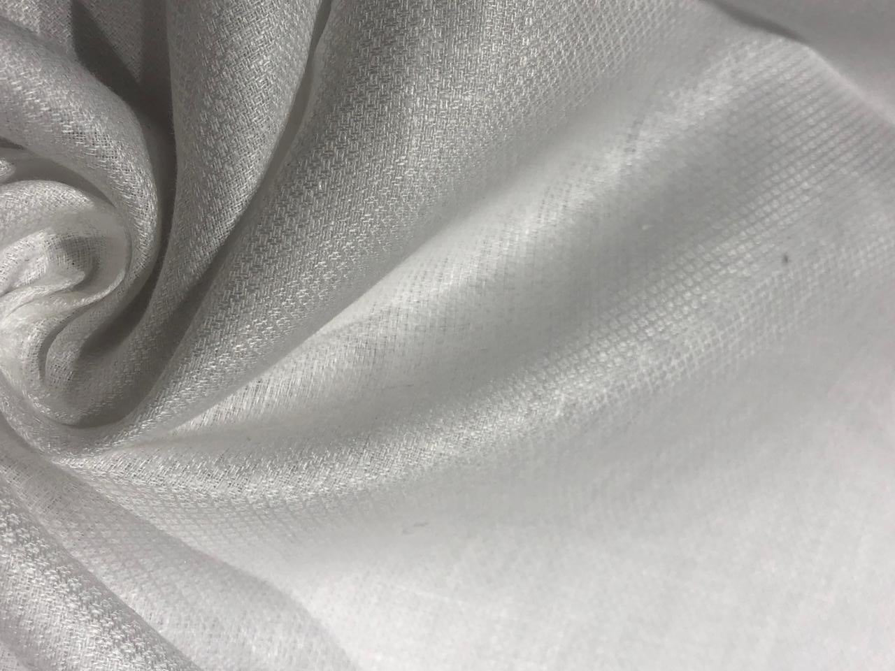 Linen dobby 58" wide available in 3 colors dark ivory/darker ivory and white sustainable and eco-friendly linen