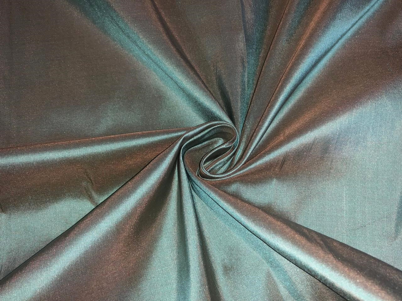 Silk Dupioni fabric sea green x blush pink  color 54" wide DUP262[1]