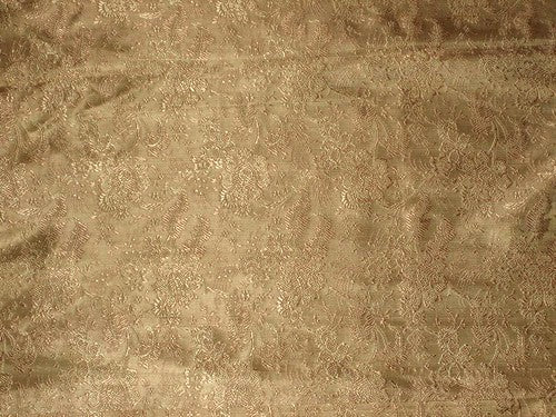 Silk Brocade Fabric Olive Green Color 44" wide BRO9[2]