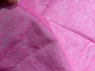 Linen  Lurex  Fabric 58" available in 3 colors  sea green ,nude , charcoal and pink