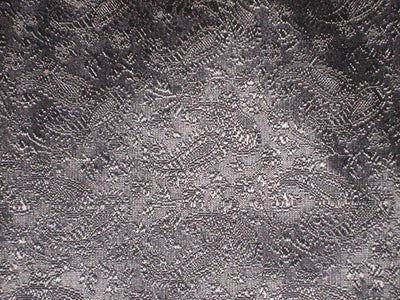 Silk Brocade Fabric Jet Black Paisleys 44" wide BRO6[4]