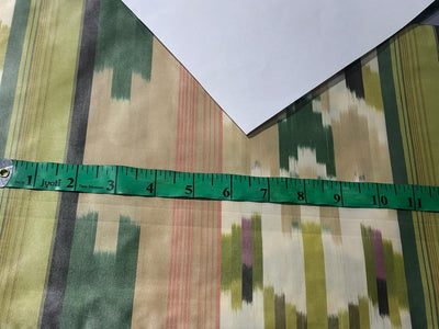 100% silk taffeta fabric SHADES OF  BEIGE ,TEAL AND GREEN  54&quot; wide TAFNEWC13[2] SINGLE LENGTH OF 3.60 YARDS