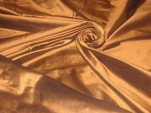 Silk dupioni FABRIC Caramel Brown color 54" wide DUP34[2]