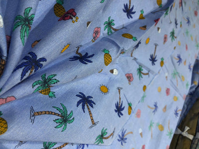 100% Cotton Chambray BEACH WEAR HOLIDAY PRINT 58" wide [17079]