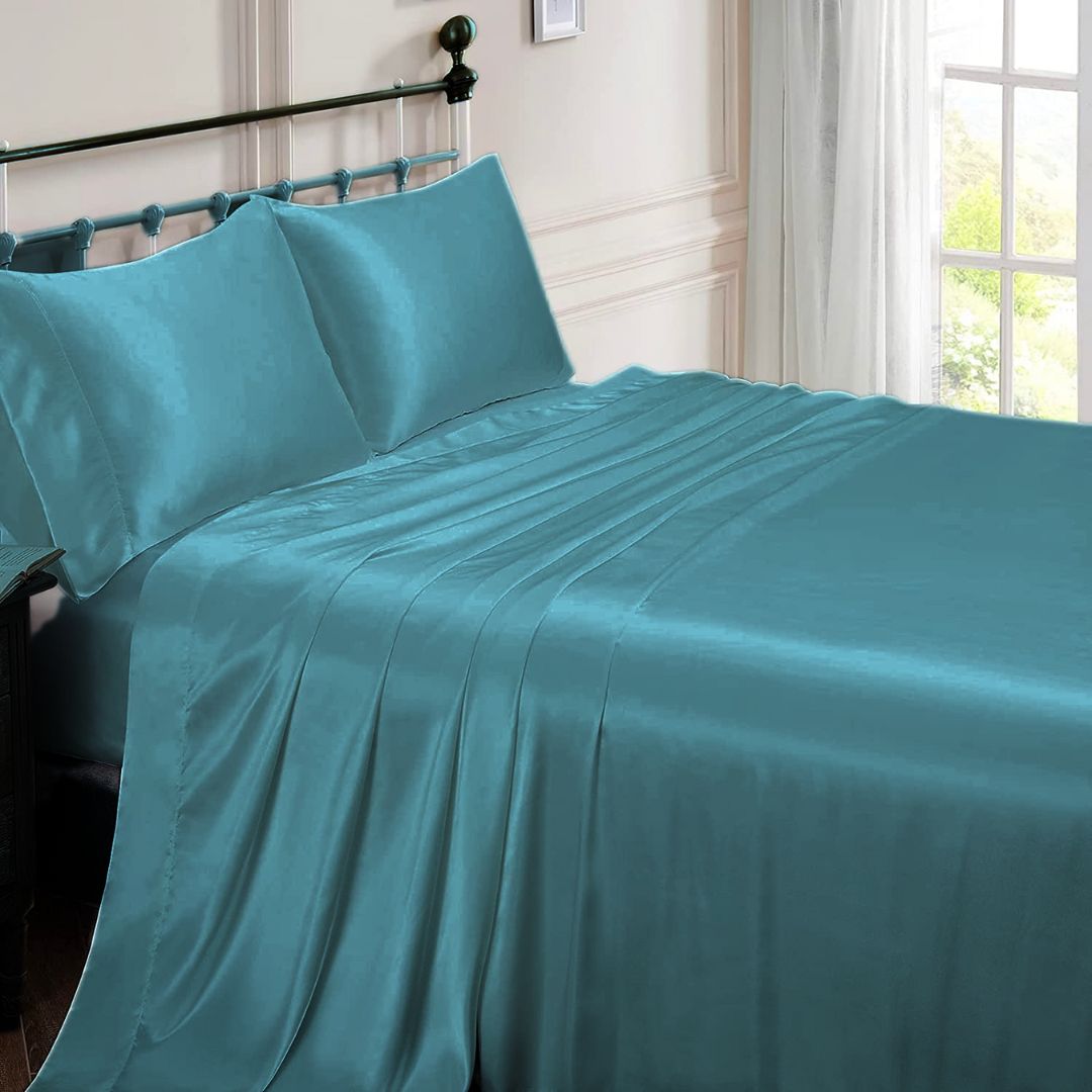 Classic Pure Mulberry Silk satin bedsheet set