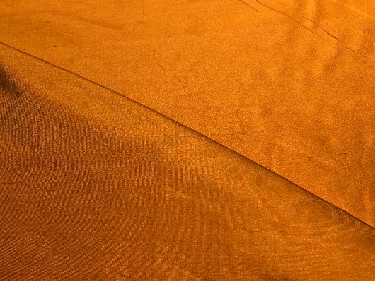 Silk Dupioni fabric burnt orange  color 54" wide DUP420