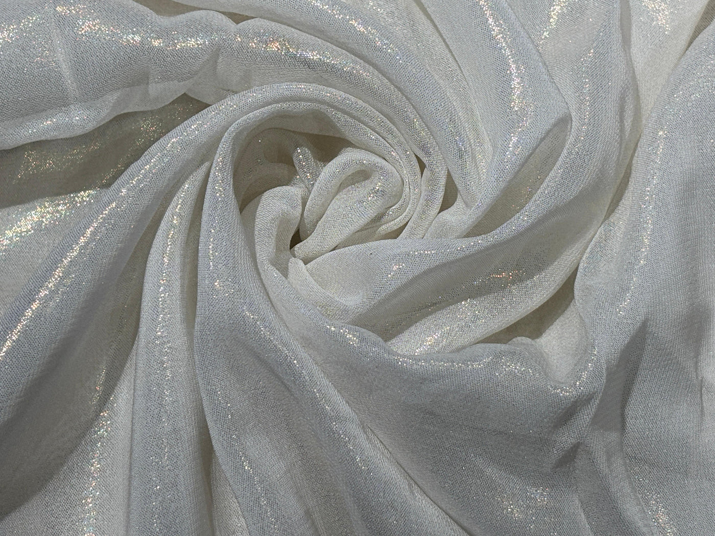 Viscose Georgette Lurex fabric 44" width available in 2 colors gold and silver [18813/14]
