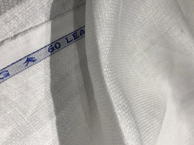 Linen dobby 58" wide available in 3 colors dark ivory/darker ivory and white sustainable and eco-friendly linen