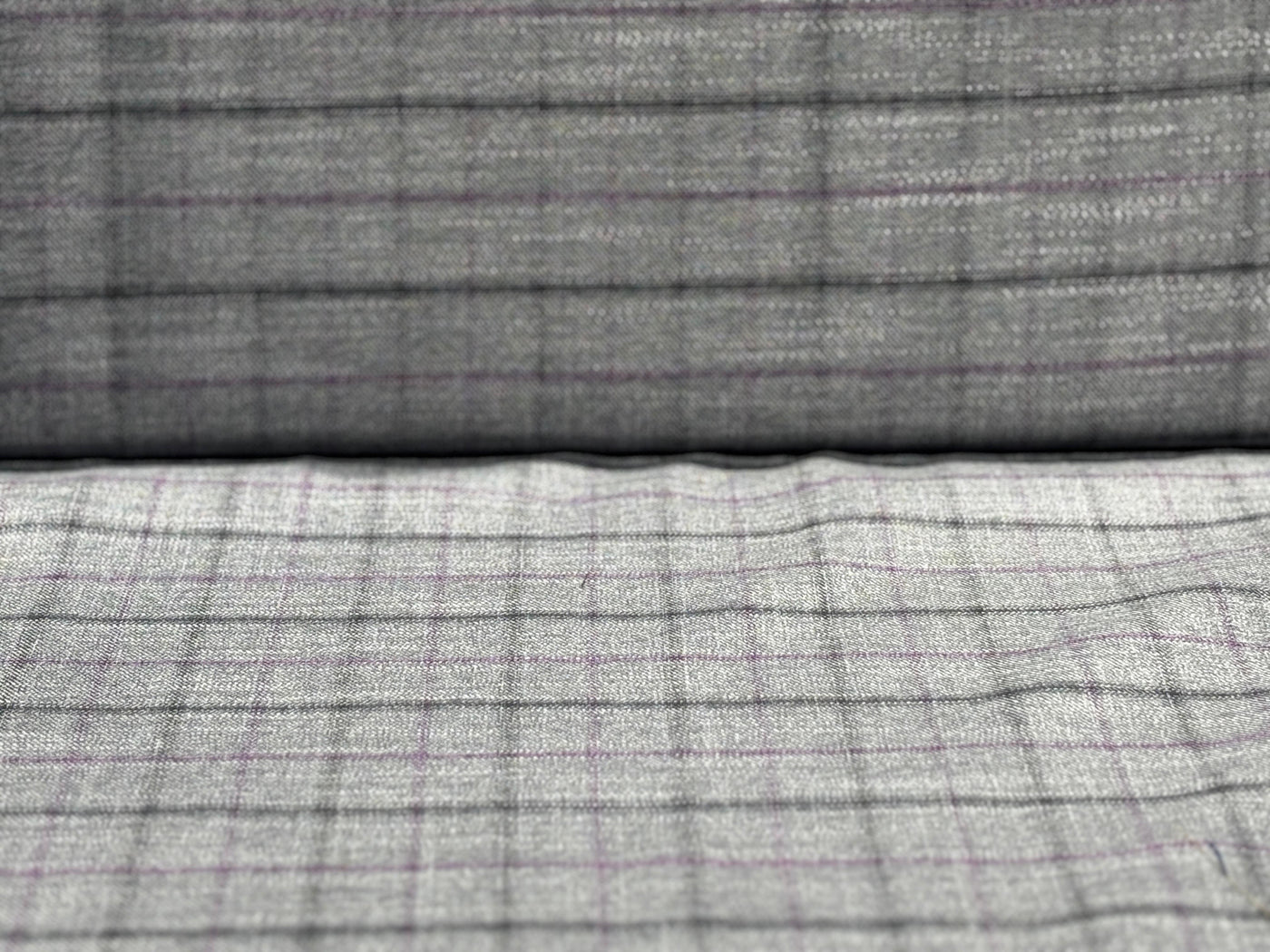 Suiting Huddersfield blend — 100% bamboo available in 2 colors Grey with a dash of purple and blue with mustard[17755/56]