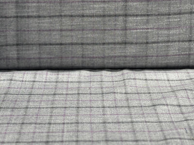 Suiting Huddersfield blend — 100% bamboo available in 2 colors Grey with a dash of purple and blue with mustard[17755/56]