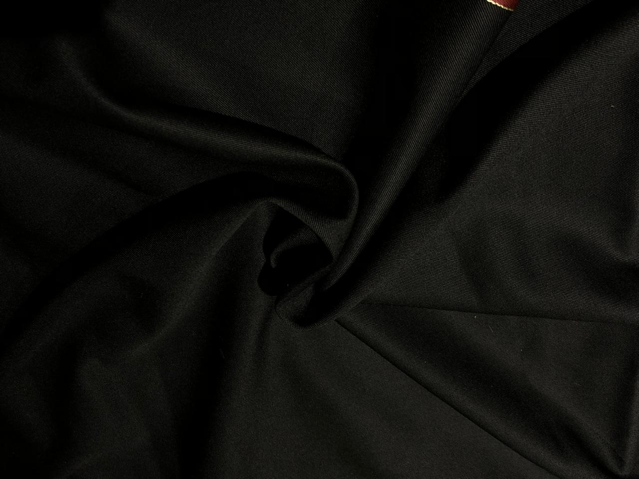SUITING woolen twill weave  fabric BLACK 58" wide wool [17650]