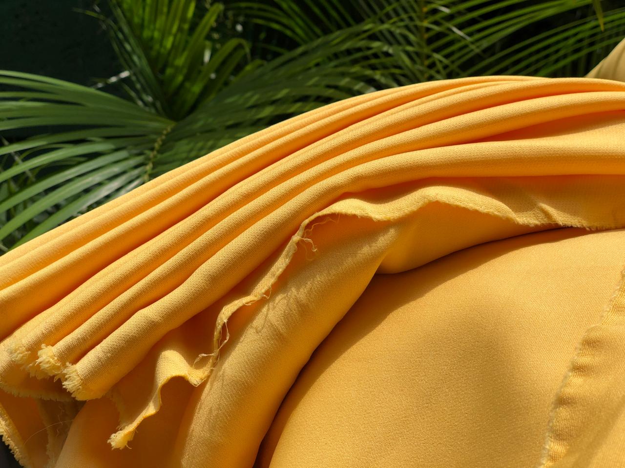 Scuba Crepe Stretch Jersey Knit Dress fabric ~ 58&quot; wide available in two colors light peach and mango yellow