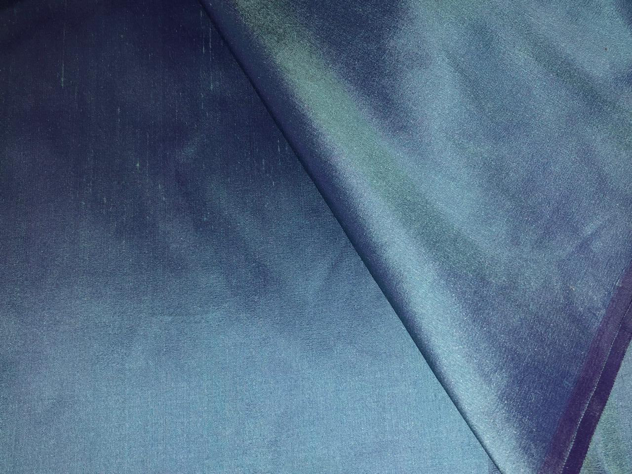 100% Pure silk dupion fabric two tone blue  and purple color 54" wide DUP337[1]