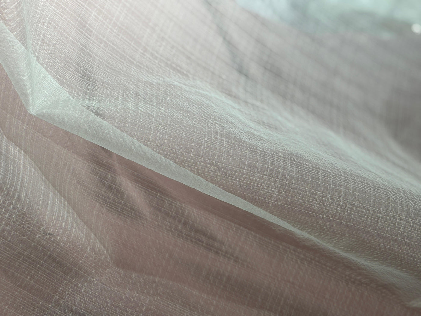 100% silk organza fabric  self plaids  44" wide [17552]ROLL