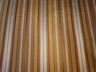 100% Silk Taffeta Fabric  Multi colour stripes 54" wide TAFS60