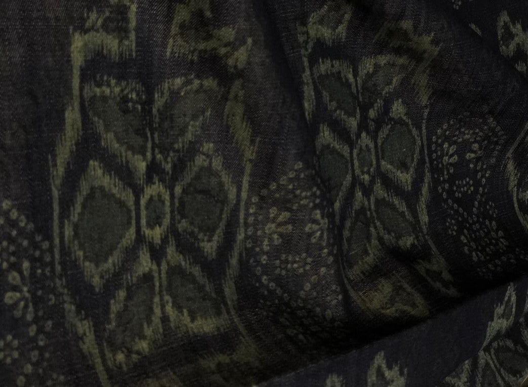 Denim 100% Cotton 58" wide animal print in 2 shades denim blue / teal and denim blue/blue  [18613/14]