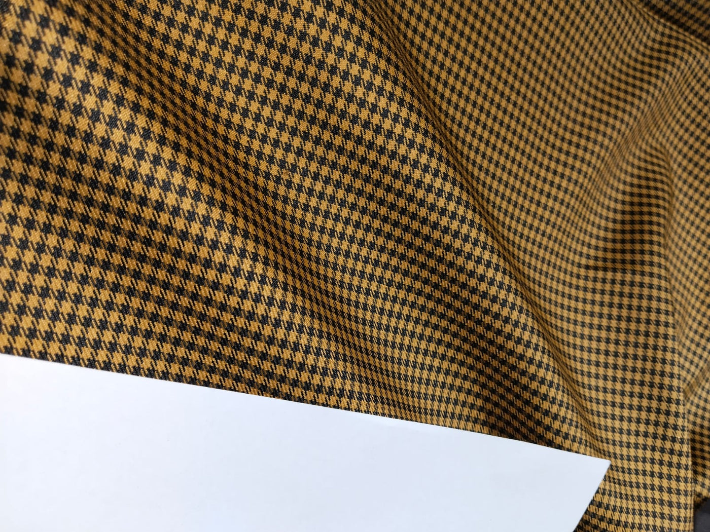 SUITING PLAIDS POLYESTER VISCOSE 58" available in 2 colors tan/black and hounds tooth