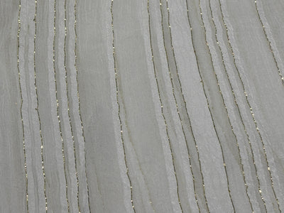 Cotton viscose crush chiffon with satin and lurex stripe fabric 44" wide [17780]