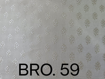 Silk Brocade Fabric Light Butter Cream color 44" wide BRO59[1]