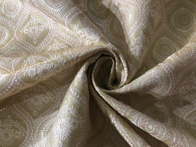 Brocade Fabric 44" wide BRO848/BRO907 available in two designs and color blueish grey and dusty rose red