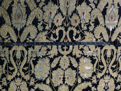Brocade Heavy KING KHAB  Fabric  black ,red with gold and white gold jacquard 36" wide BRO959[5]