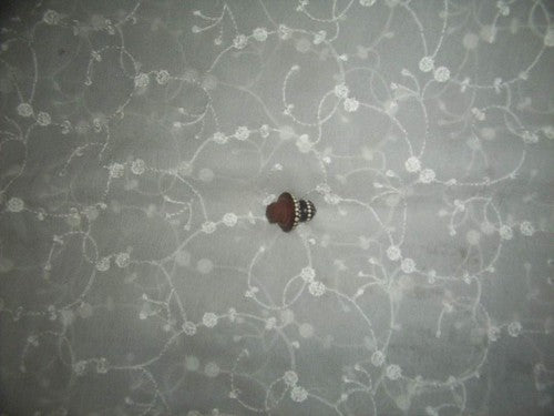 Silk chiffon self embroidery~ tiny flowers [1335]