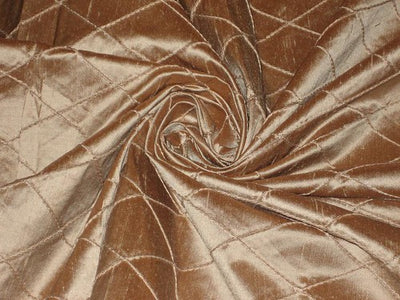 Silk Dupioni 54" pintucked rich almond colour 44" wide DUPP16[3]