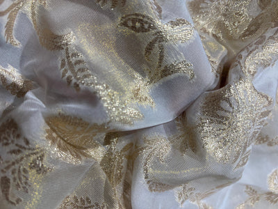 NYLON tissue with jacquard fabric  44"~wide available in 2 designs floral and scallop with motif [17442/551]