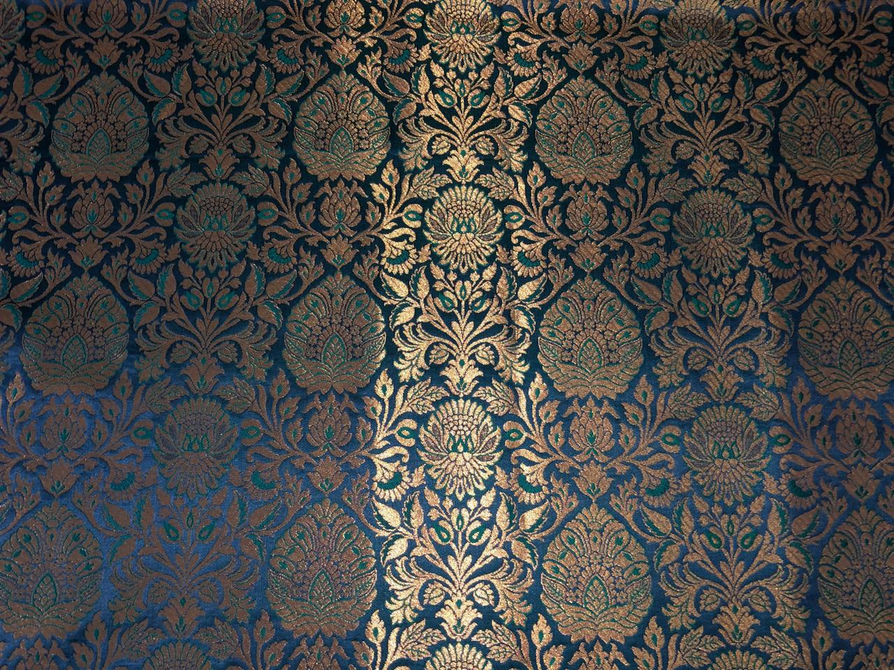 Silk Brocade fabric  jacquard available in 7 colors mulberry, burgundy, candy pink, teal, mustard, green x red  and turquoise BRO1026