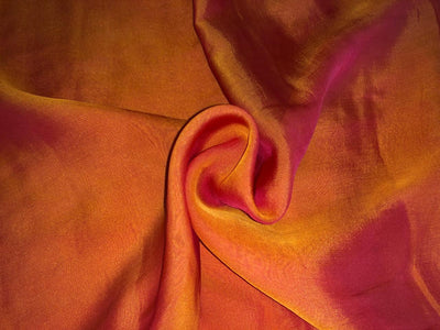 Silk flat chiffon fabric 54"2tone available in 3 colors blue x pink, orange x pink and peach x green