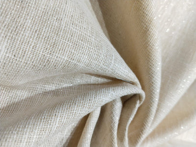 Linen  Lurex  Fabric 58" wide available in 5 variants IVORY, POWDER BLUE ,GOLD X BLUE ,CREAM X GOLD and GOLD DUST