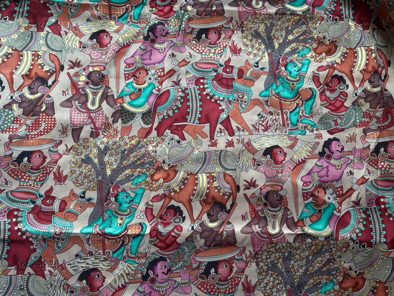 Modal Satin Digital Foil Print 44" available in 3 prints Indian classic ,grey floral and snake skin floral [18607/08/09]