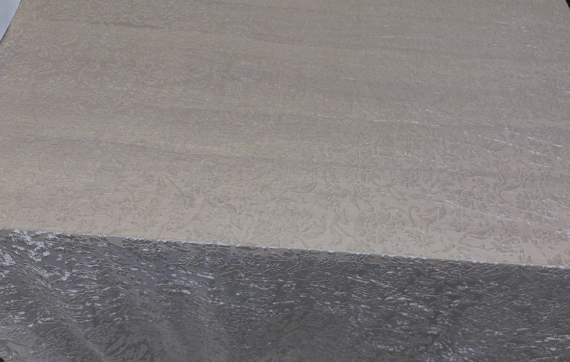 White Devore Polyester Viscose Burnout Velvet fabric ~ 44" wide available in 3 designs floral vines, abstract rose and floral [18291/92/93]