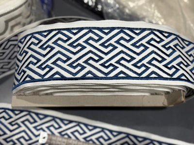 LACE /BORDER used in garments and furnishings available in fawn and navy