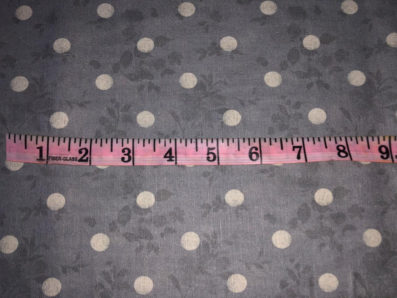 100% linen  digital print fabric 44" wide available in 2 colors grey with floral  dotted and salmon pink dots [15972/15973]