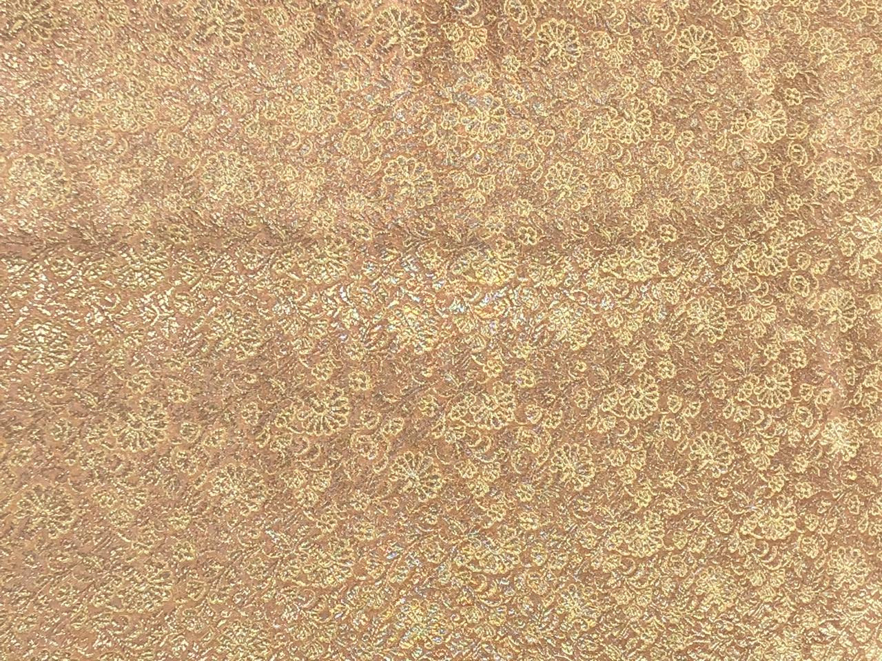 Silk Brocade fabric 44" available in 4 colors dusty peach, glitter burgundy ,peachy orange and dusty mint [BRO1040]
