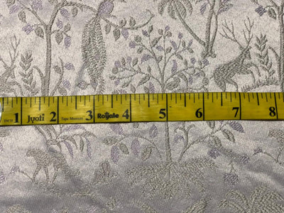 Silk Brocade fabric  jacquard with  subtle embroidery with subtle shimmer 54"lilac and silver grey BRO1034[4]