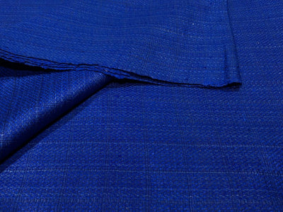 HEAVY MATKA SILK FABRIC ROYAL BLUE  44" wide HANDLOOM WOVEN,4 PLY MATKA [17646]