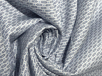 100% Cotton Poplin Soft feel 58" tiny blue abstract motifs all over  [17583]