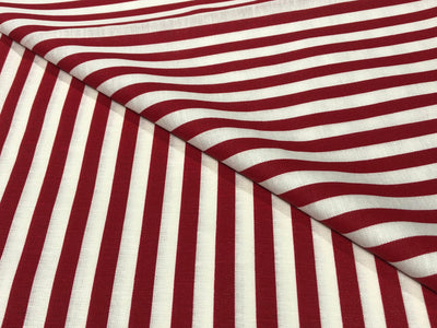 Linen  Fabric 48"wide  red and white  stripe [17288]