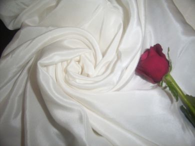 100% silk crepe rich white ivory 44" wide 60-200 grams dyeable