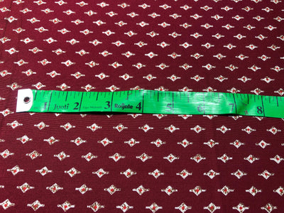 Premium Viscose Rayon fabric with foil print tiny motifs available in 2 colors navy and burgandy