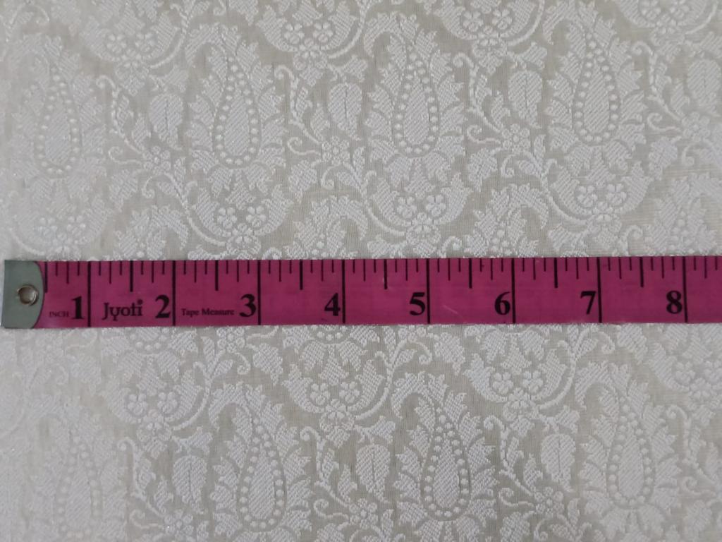 Spun Brocade fabric Ivory Cream Color 44" wide BRO220[1]