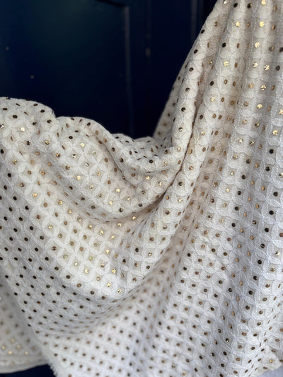 Embroidered  mukesh  ,a traditional Indian embroidery 44" wide and 3 yards long.[17689]