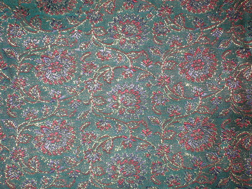 Silk brocade fabric Green, Pink, Purple & Gold 44" wide BRO38[2]