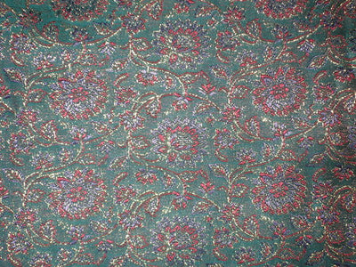 Silk brocade fabric Green, Pink, Purple & Gold 44" wide BRO38[2]