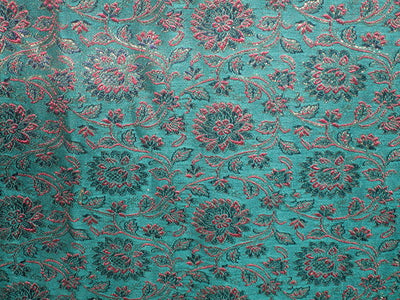 Silk brocade fabric Green, Pink, Purple & Gold 44" wide BRO38[2]