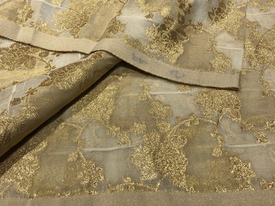 NYLON tissue with jacquard fabric  44"~wide available in 2 designs floral vines and geometric paisleys [17172/73]