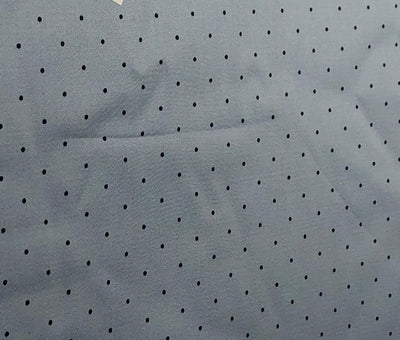 100% COTTON SATIN powder blue with black tiny dots  54" wide [17576]