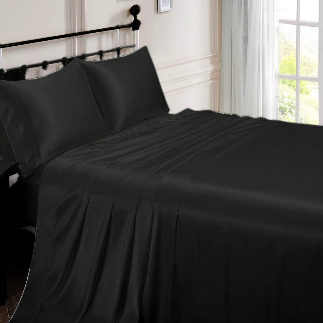 Classic Pure Mulberry Silk satin bedsheet set